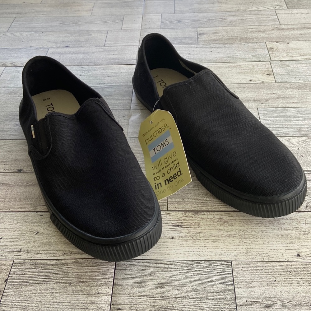 TOMS Mens Heritage Canvas Baja Slip-on Shoes Size 10